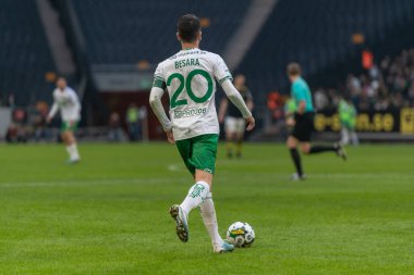 SOLNA, SWEDEN - 16 Nisan 2023: Solna 'daki Friends Arena' da AIK vs Hammarby IF. Nihai sonuç 2-0