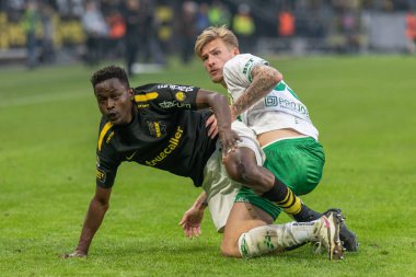 SOLNA, SWEDEN - 16 Nisan 2023: Solna 'daki Friends Arena' da AIK vs Hammarby IF. Nihai sonuç 2-0