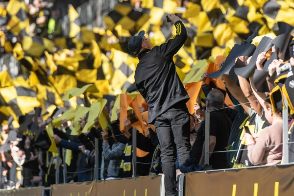 Solna Sweden Apr 2023 Tifo Supporters Game Aik Hammarby Friends — 스톡 사진