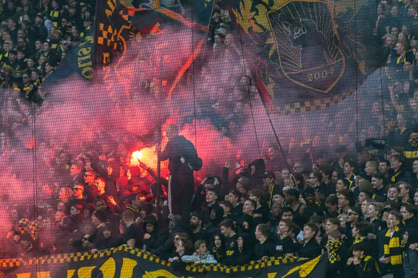 Solna Sweden Apr 2023 Tifo Supporters Game Aik Hammarby Friends — Stock Photo, Image