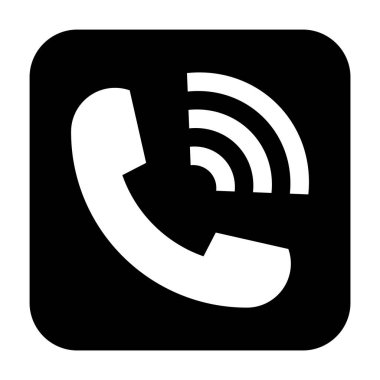 Cep telefonu sembolü, akıllı telefon simgesi düğmesi, sohbet web iletişim vektörü illüstrasyonu .