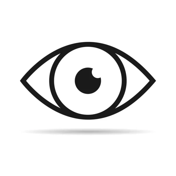 Menschliche Anatomie Flaches Auge Symbol Sehkraft Gesundheit Organvektor Illustration Gesicht — Stockvektor