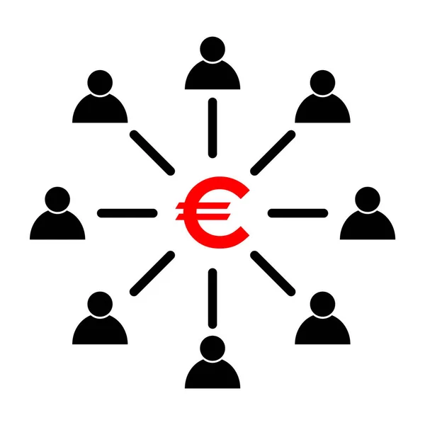 Employee Engagement Make Money Vector Icon Person Flat Web Symbol — Stockový vektor