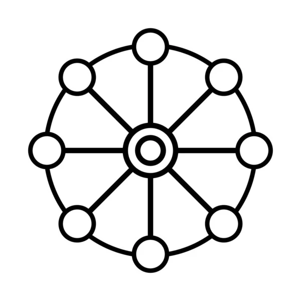 Multichannel Digital Design Icon Omnichannel Flat Web Symbol Internet Vector — Stockový vektor
