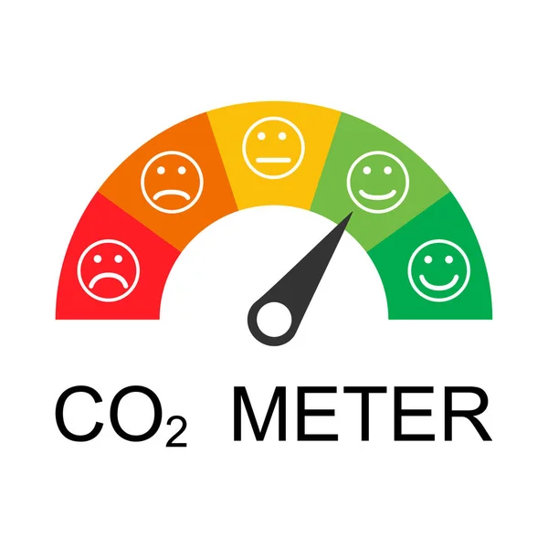 Co2 Bulut Simgesini Temiz Küresel Emisyonu Çevre Eko Tasarım Sembolü — Stok Vektör