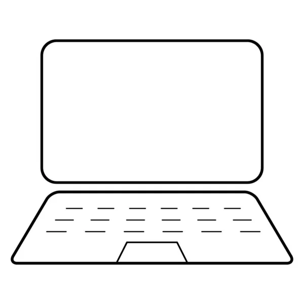 Laptop Flache Web Symbol Notebook Computer Technologie Symbol Leere Anzeige — Stockvektor