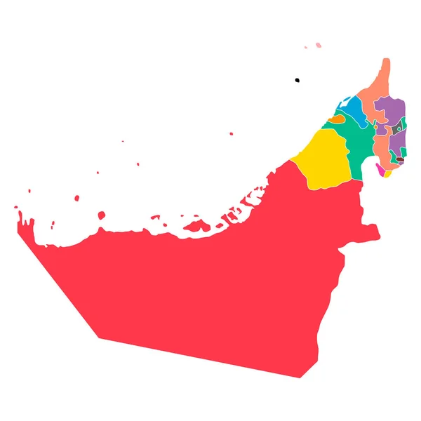 United Arab Emirates Map Icon Geography Blank Concept Isolated Graphic — 图库矢量图片