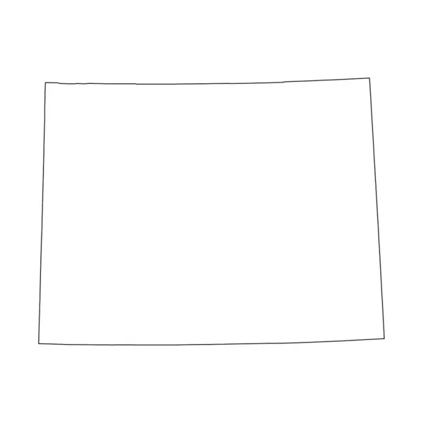 Форма Карти Вайомінга Єднані Штати Америки Flat Концепція Векторна Ілюстрація — стоковий вектор