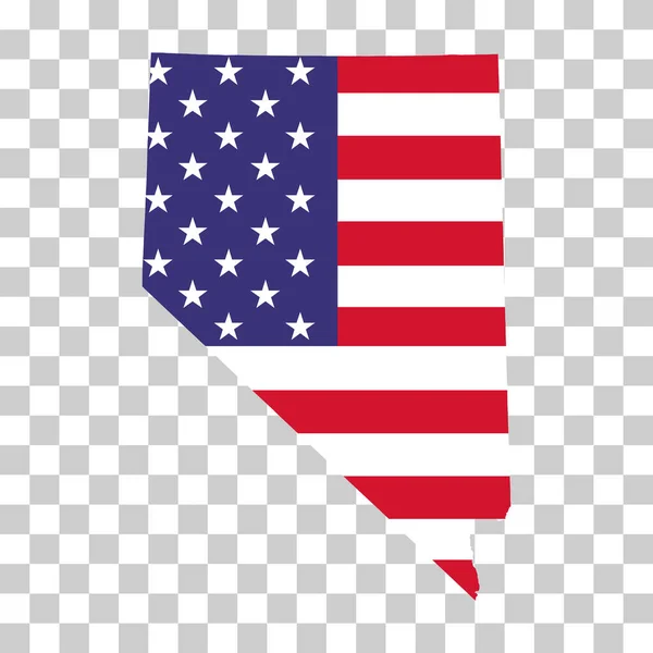 Nevada Map Shape United States America Flat Concept Icon Symbol — Vector de stock