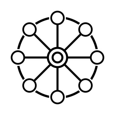 Multichannel digital design icon, omnichannel flat web symbol, internet vector illustration .