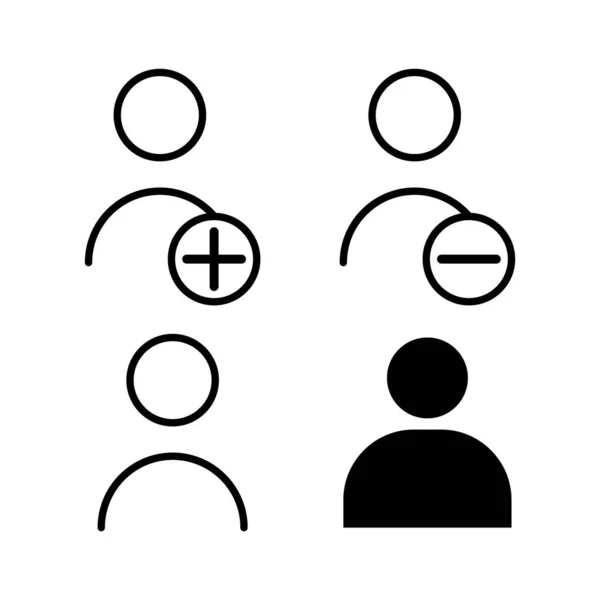Set Von Benutzer Avatar Symbol Sammlung Von Social Person Symbol — Stockvektor