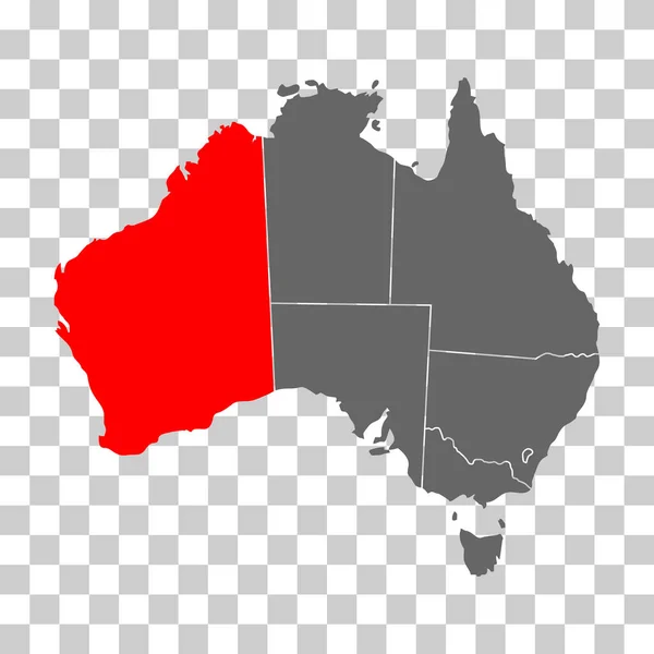 Ausztrália Térképe Nyugat Ausztrália Ikon Földrajz Üres Fogalom Elszigetelt Grafikus — Stock Vector