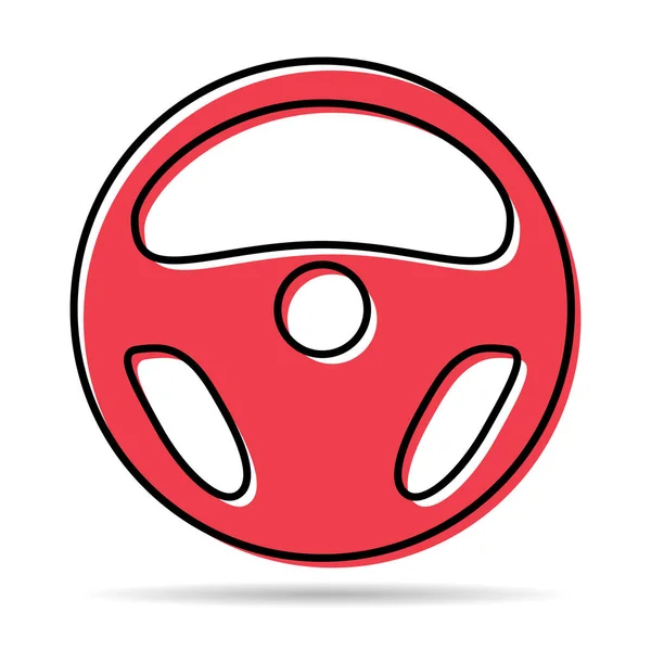 Auto Αυτοκίνητο Εικονίδιο Τιμόνι Όχημα Σύμβολο Rim Ελαστικών Αυτοκίνητο Αγώνα — Διανυσματικό Αρχείο