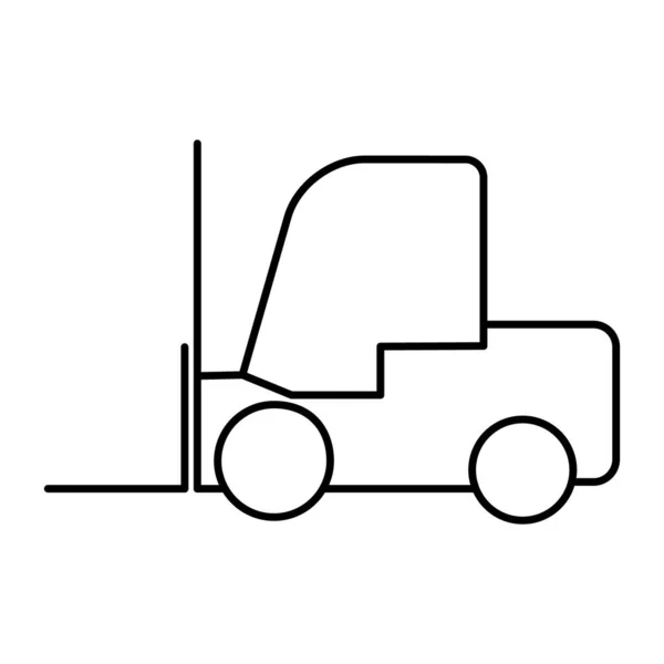 Ícone Transporte Empilhadeira Símbolo Máquina Veículo Indústria Ilustração Vetor Armazém — Vetor de Stock