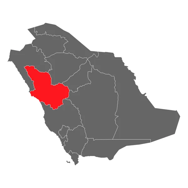 Arábia Saudita Região Medina Mapa Detalhado Elevado País Gráfico Geografia — Vetor de Stock