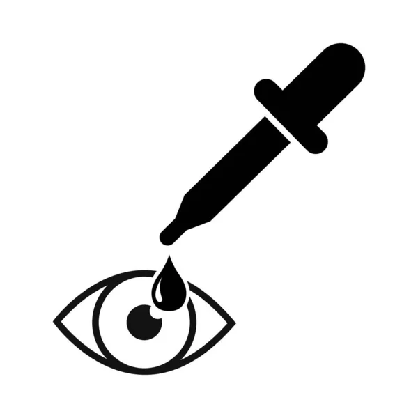 Dropper Liquid Icon Medicine Health Tool Web Symbol Test Fluid — Stock Vector