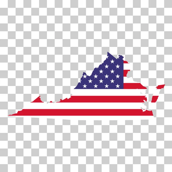 Virginia Forma Mapa Estados Unidos América Icono Concepto Plano Símbolo — Vector de stock