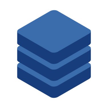 Veritabanı depolama ikonu izometrik, internet ağı sunucu bulut veri sembolü, bağlantı sistemi vektör çizimi .