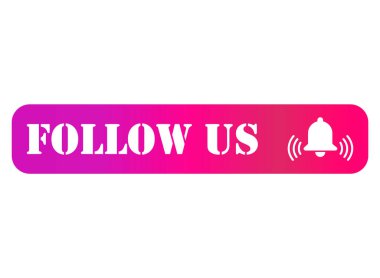 Grafik konsept sembolü, konuşma düğmesi web etiketi, vektör illüstrasyonunu takip edin .