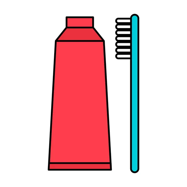 Tooth Brush Care Icon Dental Hygiene Web Sign Health Medicine — Stock Vector
