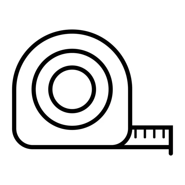 測定テープアイコン 測定ツールコンセプトデザインシンボル 楽器フラットベクトルイラスト — ストックベクタ