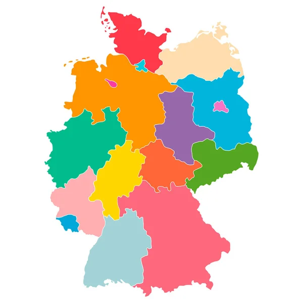 Alemania Mapa Icono Geografía Concepto Blanco Ilustración Vectorial Gráfico Aislado — Vector de stock