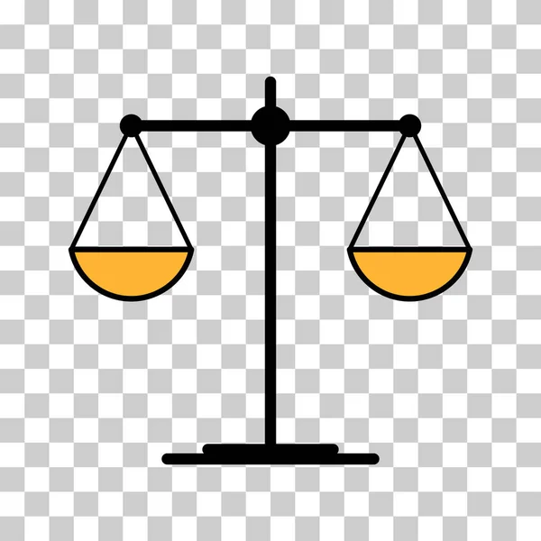 Ícone Escala Igual Advogado Sinal Web Crime Equilíbrio Proteção Ilustração — Vetor de Stock