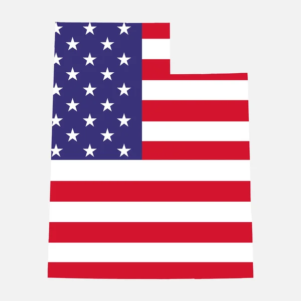Utah Map Shape United States America Flat Concept Icon Symbol — Vettoriale Stock