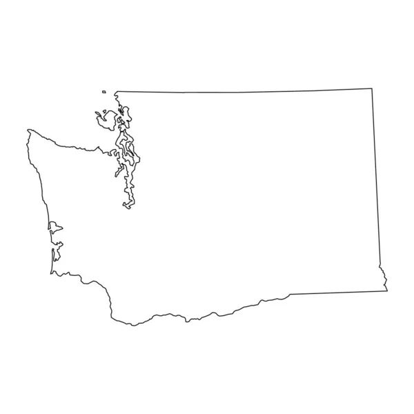 워싱턴 지도의 미국의 아이콘 일러스트 — 스톡 벡터