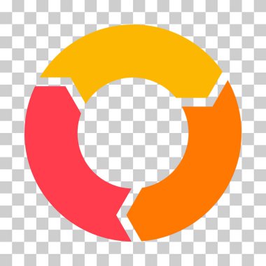 Grafik bilgisi iş şablonu simgesi, pasta dairesi diyagramı, görselleştirme vektör illüstrasyonu .