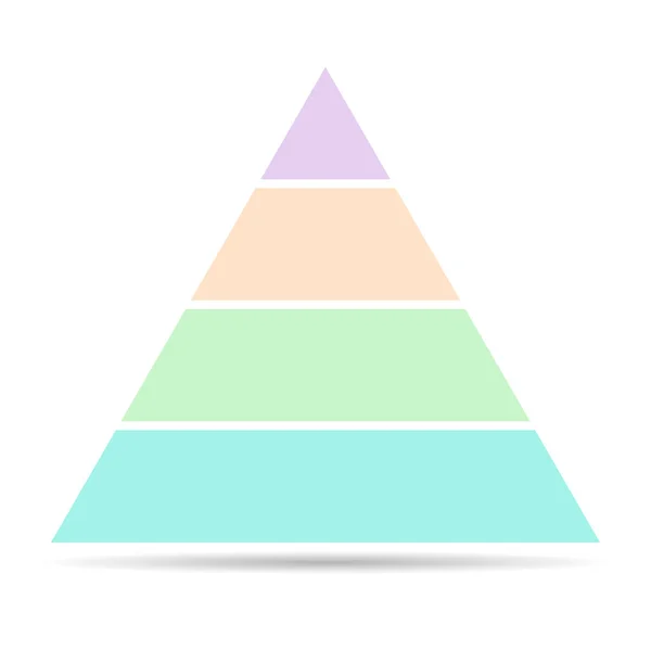 Pyramide Infographie Carte Mise Page Ombre Info Présentation Étape Concept — Image vectorielle