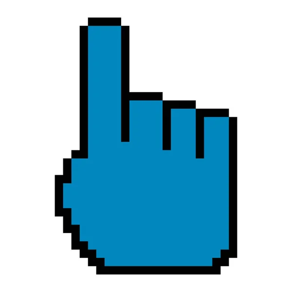 Mauszeiger Pixelsymbol Web Klick Symbol Computerzeiger Vektorillustration — Stockvektor