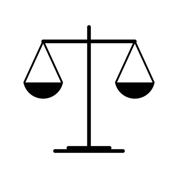 Шкала Однакова Іконка Веб Знак Адвоката Злочинності Баланс Захисту Ізольовано — стоковий вектор