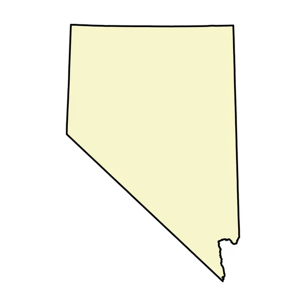 Nevada Map Shape United States America Flat Concept Icon Symbol — Stok Vektör