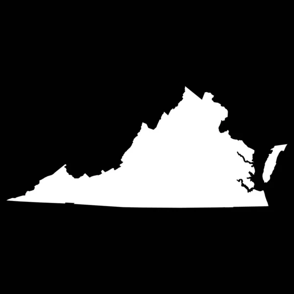 Virginia Térkép Alakja Amerikai Egyesült Államok Lapos Koncepció Ikon Szimbólum — Stock Vector