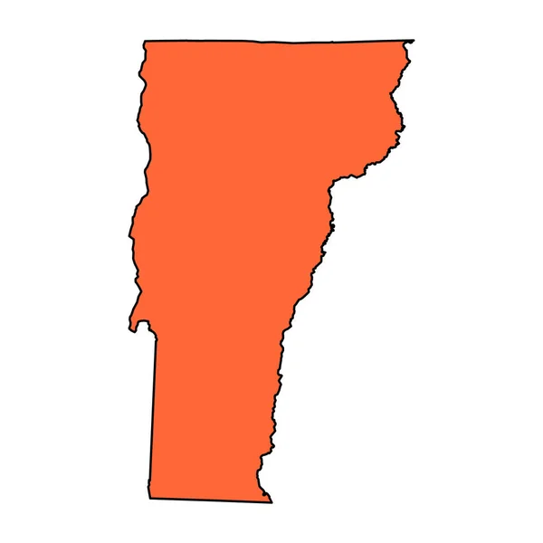 Vermont Kartform Amerikas Förenta Stater Platt Begrepp Ikon Symbol Vektor — Stock vektor