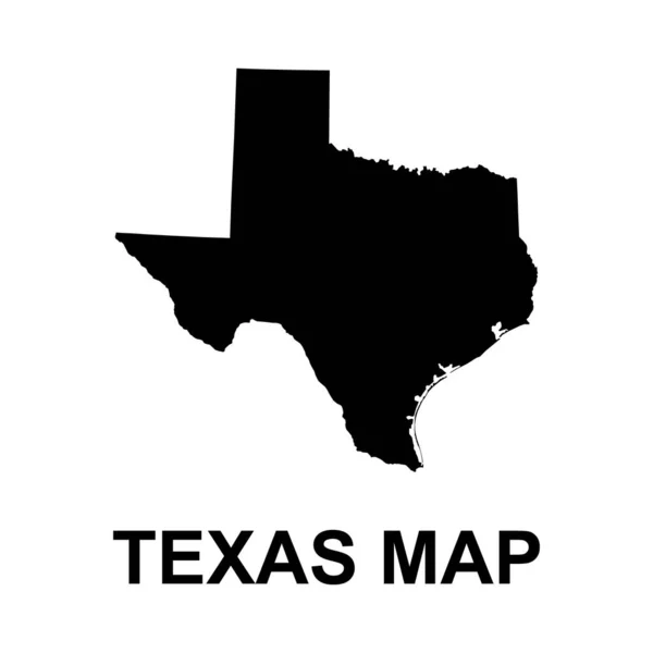 Texas Térkép Alakja Amerikai Egyesült Államok Lapos Koncepció Ikon Szimbólum — Stock Vector