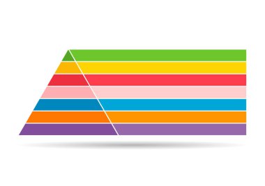 Piramit bilgi grafiği çizelgesi gölge, bilgi modern konsept basamak sunumu, broşür vektör çizimi .