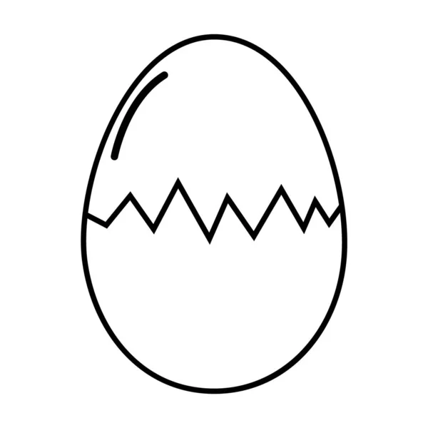 Kırık Yumurta Ikonu Kabuklu Paskalya Sembolü Sağlıklı Doğa Yiyeceği Vektör — Stok Vektör