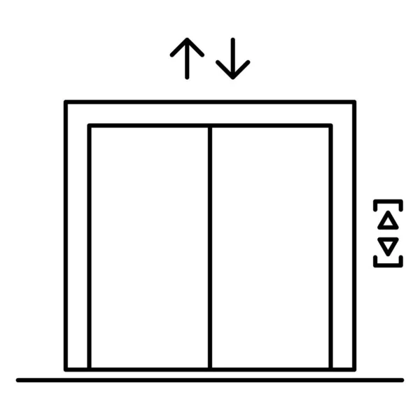 Значок Лифта Графический Дизайн Входного Знака Векторная Иллюстрация Символа Здания — стоковый вектор