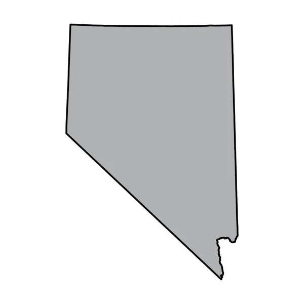 Nevada Map Shape United States America Flat Concept Icon Symbol —  Vetores de Stock