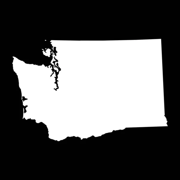 Forma Della Mappa Washington Stati Uniti America Concetto Piatto Icona — Vettoriale Stock