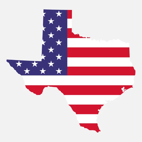 Texaská Mapa Spojené Státy Americké Ilustrace Vektorového Symbolu Ploché Koncepce — Stockový vektor