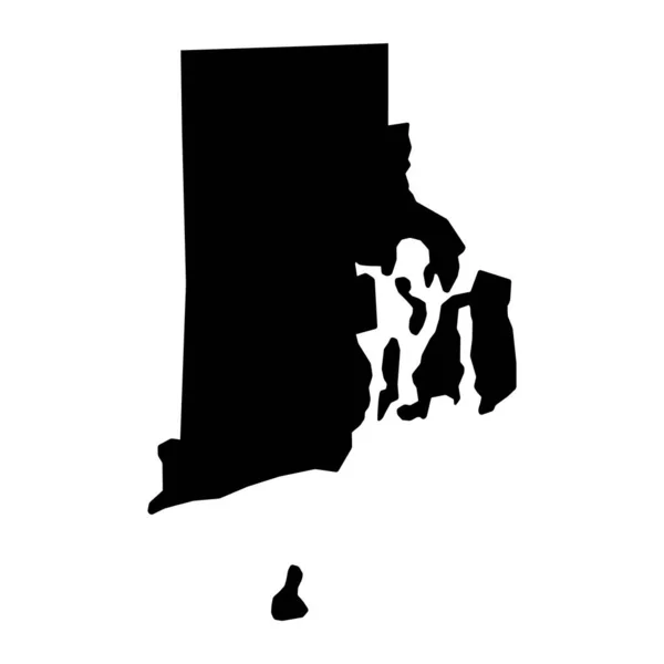罗得岛地图形状 美国的统一州 平面概念符号矢量图解 — 图库矢量图片
