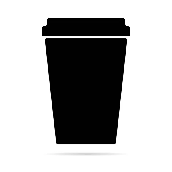 Kávový Šálek Ikona Snídaně Nápoj Kavárna Cappuccino Horké Jednoduché Izolované — Stockový vektor