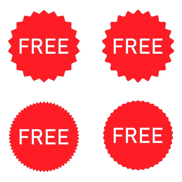 Set Free Web Button Sign Promotion Design Label Icon Gratis — Image vectorielle