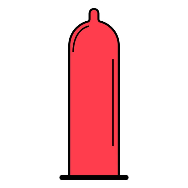 Condom Icon Health Protection Rubber Symbol Preventation Web Sign Design — Stockový vektor