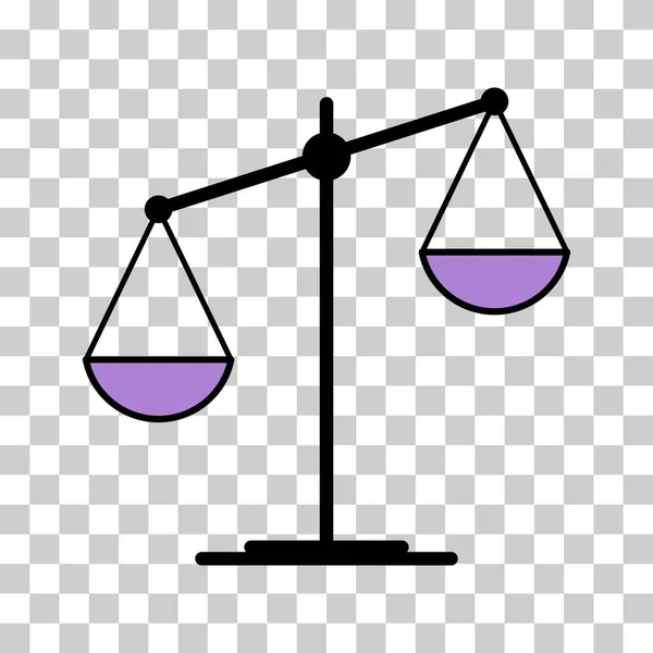 Méretarány Egyenlő Ikon Ügyvéd Bűncselekmény Web Jel Védelmi Egyensúly Izolált — Stock Vector