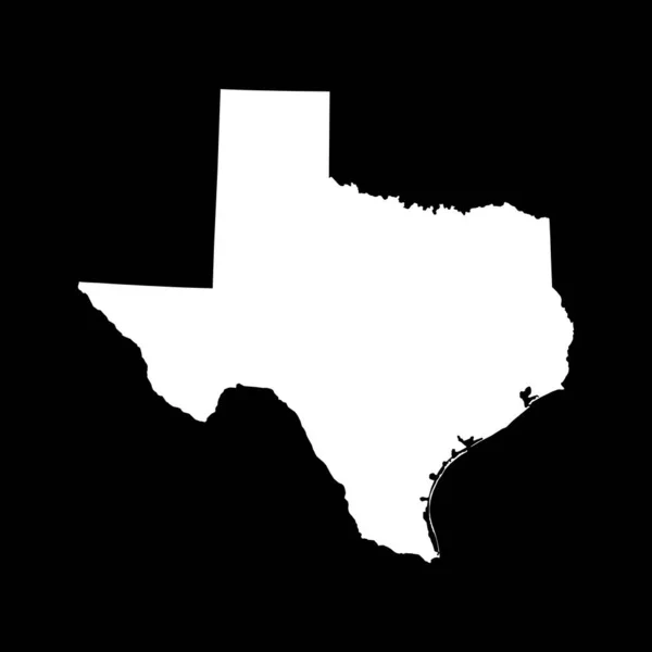 テキサス州の地図の形 アメリカ合衆国 フラットコンセプトアイコンシンボルベクトルイラスト — ストックベクタ