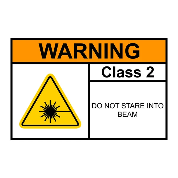 Icona Etichetta Pericolo Radiazioni Laser Classe Illustrazione Simbolo Informazioni Sicurezza — Vettoriale Stock